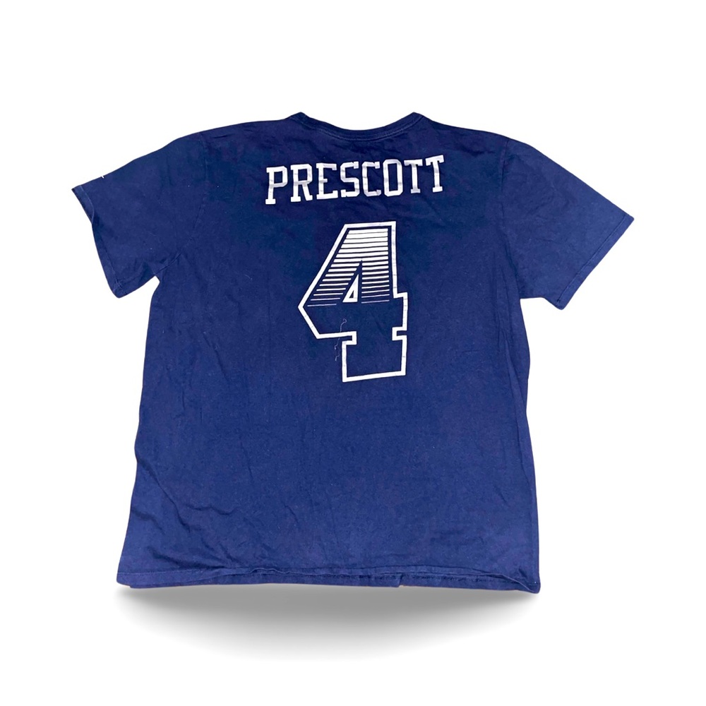 Dallas Cowboys: Dak Prescott #4 Jersey Style T-Shirt by NIKE: Adult XL: NFL